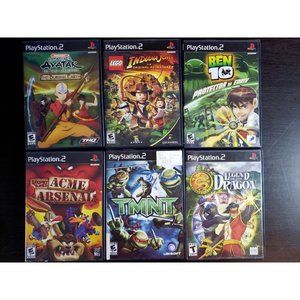 Looney Tunes Acme Arsenal, Ben 10 , TMNT, lego & More Lot 6 (PlayStation 2 PS2)